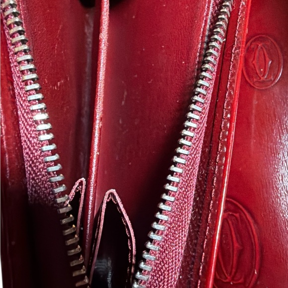Authentic Cartier Happy Birthday Patent Leather Wallet - Bordeaux - Picture 6 of 6